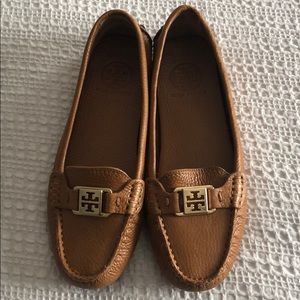 Tory Burch Kendrick Brown Leather/Logo Loafers